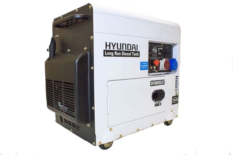 DHY8000SELR-T Hyundai Multi-phase Silenced Long Run Diesel Generator   6kW / 7.5kVA