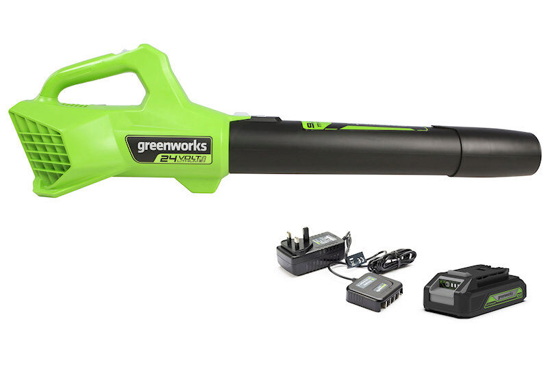 Greenworks G24ABK2 Cordless Axial Blower with KIT 24V / 2Ah Battery and Charger