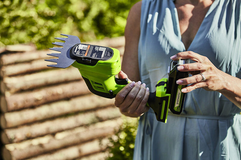 Greenworks G24SHTK2 24V Grass Shrub Shear KIT inc Battery and Charger 