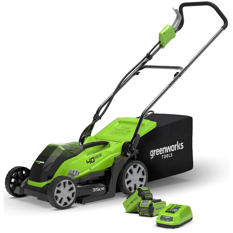 Greenworks G40LM35K2X Cordless Lawn Mower Kit 40V / 35cm / 2Ah Battery and Charger