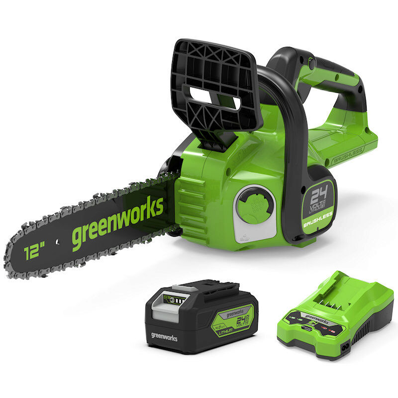 Greenworks GWGD24CS30K4 Cordless Brushless Chainsaw Kit 24V / 30cm / Battery and Charger 