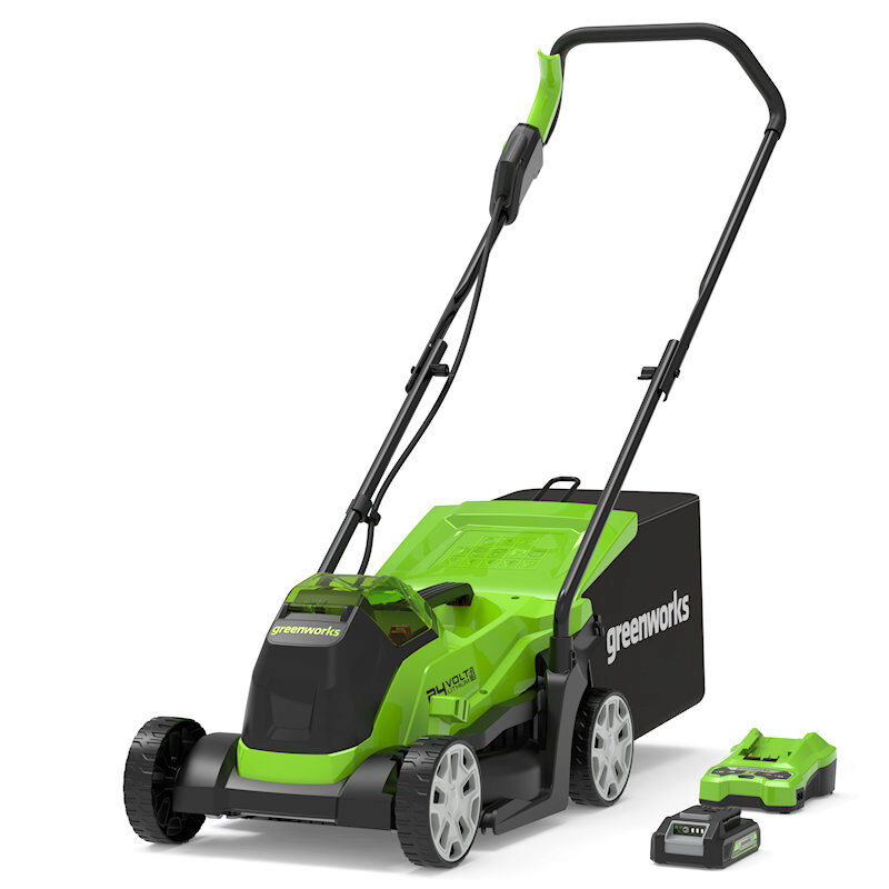 Greenworks GD24LM33K2 Cordless Lawn Mower KIT 24V / 33cm / 2Ah - Best Buy