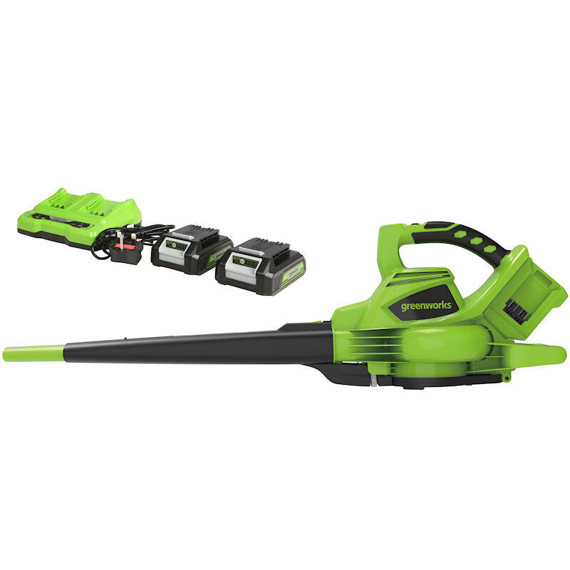 Greenworks GWGD24X2BVK4X Cordless Blower and Vacuum KIT 48V (2 x 24V) / 2 x 4Ah Battery