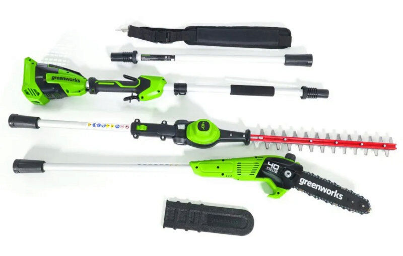 Greenworks Cordless Pole Saw & Hedge Trimmer KIT  40v / 51cm (inc 2 x 2Ah Battery & Charger)