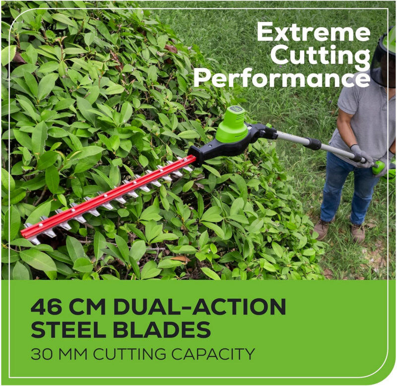 Greenworks Cordless Pole Saw & Hedge Trimmer KIT  40v / 51cm (inc 2 x 2Ah Battery & Charger) from Mower Magic
