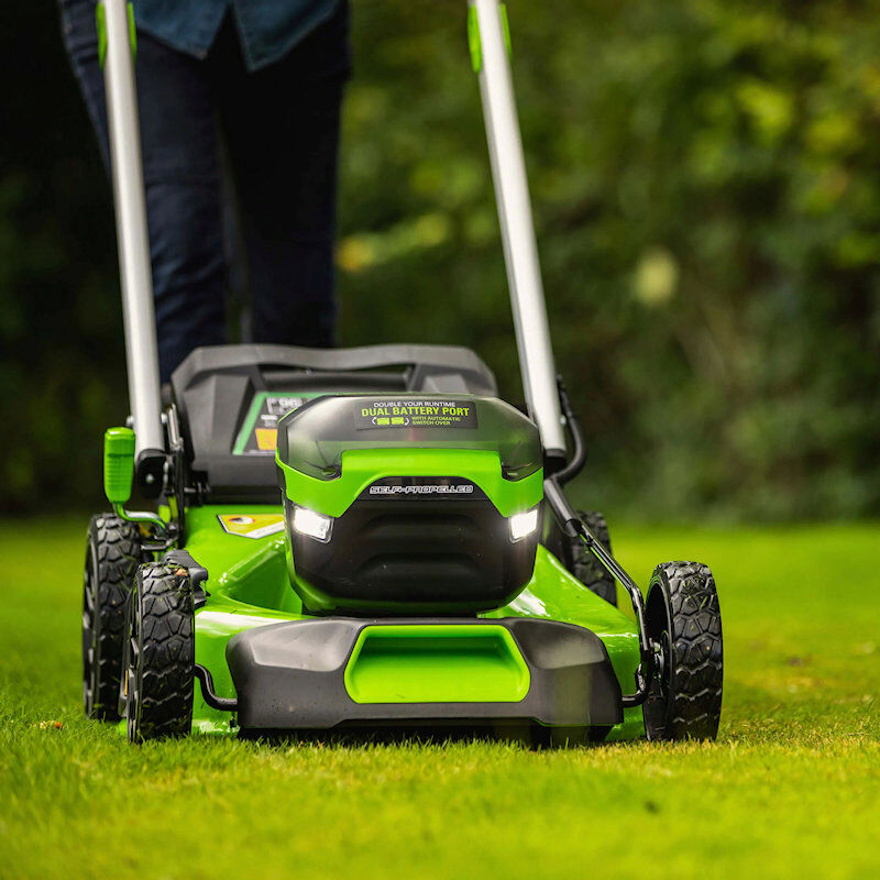 Greenworks GD60LM46SPK4 Premium Cordless Lawnmower Kit 60v 4Ah / 46cm / 3-in-1