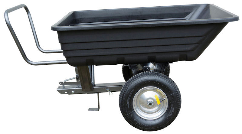 Handy 295kg Towed Poly Garden Utility Dump Cart for Ride-On