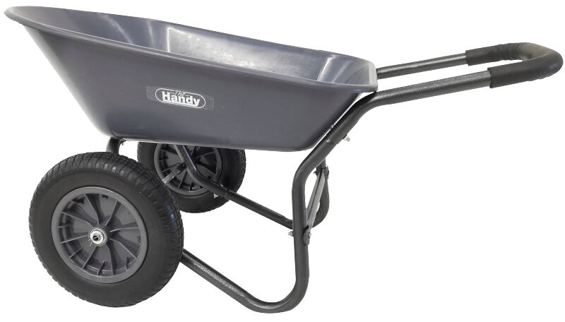 Handy Twin-Wheeled Poly Wheelbarrow