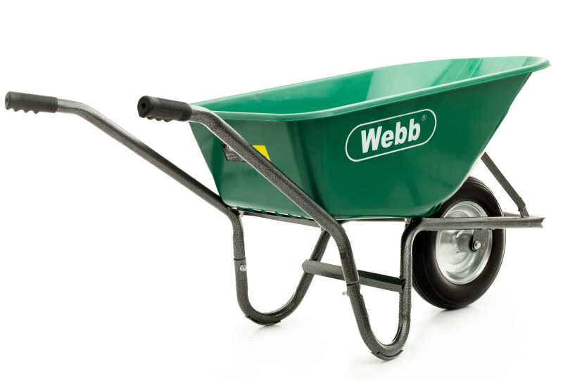 Webb 90 Litre Poly Wheelbarrow with Puncture-proof Wheel (150Kg Capacity)