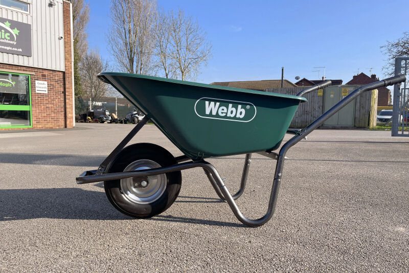 Webb 90 Litre Poly Wheelbarrow with Puncture-proof Wheel (150Kg Capacity) from Mower Magic