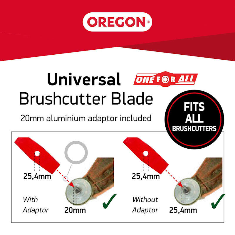 Oregon Universal 9in 8 Tooth Brushcutter Blade 295502-0 - For Tougher Growth Nettles Coarse Grass