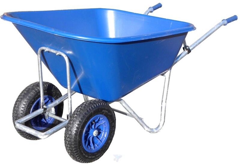 Big Blue Wheelbarrow Twin-Wheel 280 litre - Huge Capacity