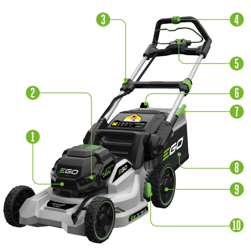 EX DEMO EGO Cordless Self-Propelled Lawnmower Kit 42cm / 56v /4.0Ah from Mower Magic