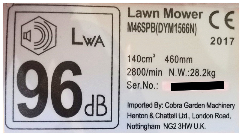 Cobra Dataplate Example Cobra Dataplate Example