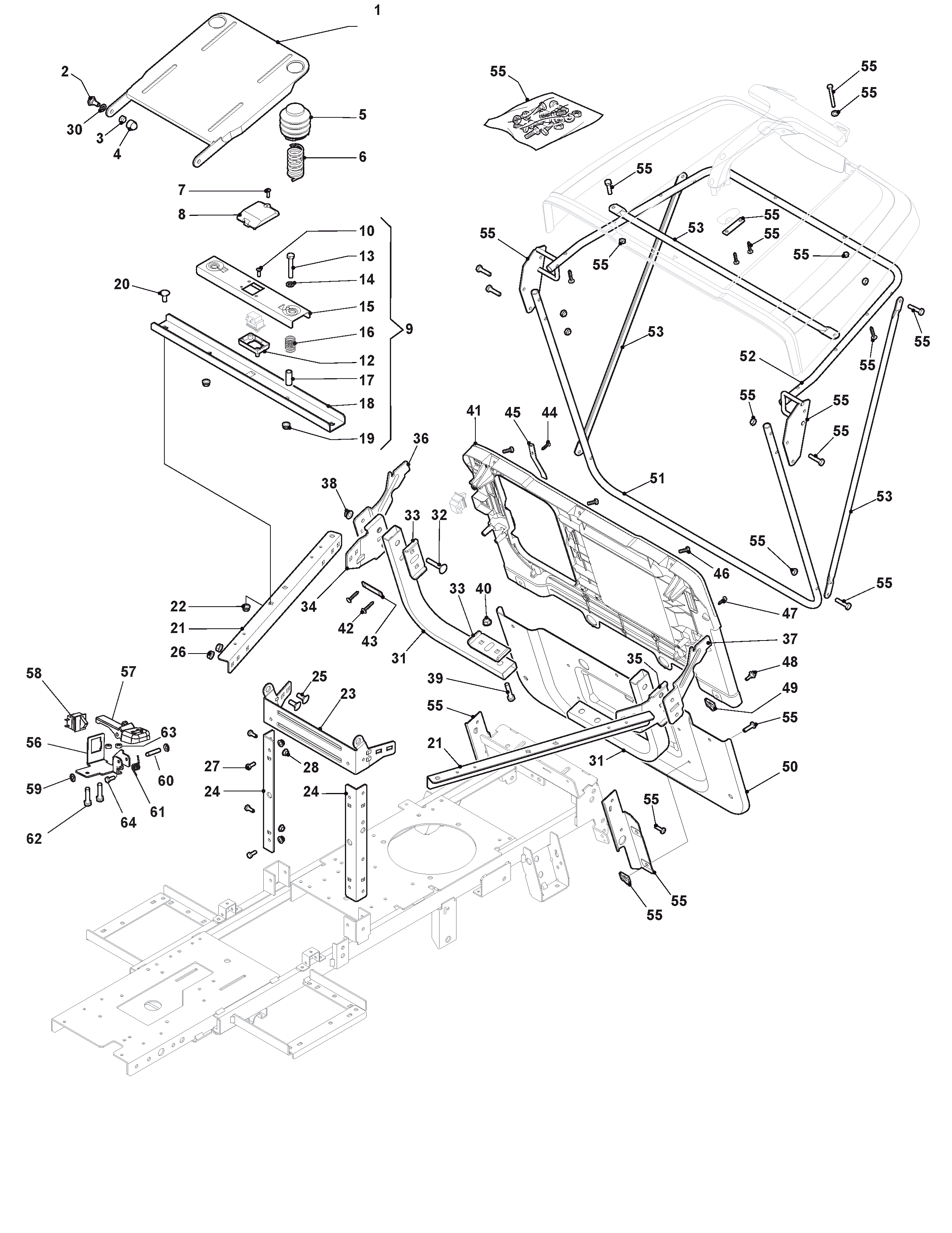 Mountfield 827H 2T0065483/M13 Chassis Spares