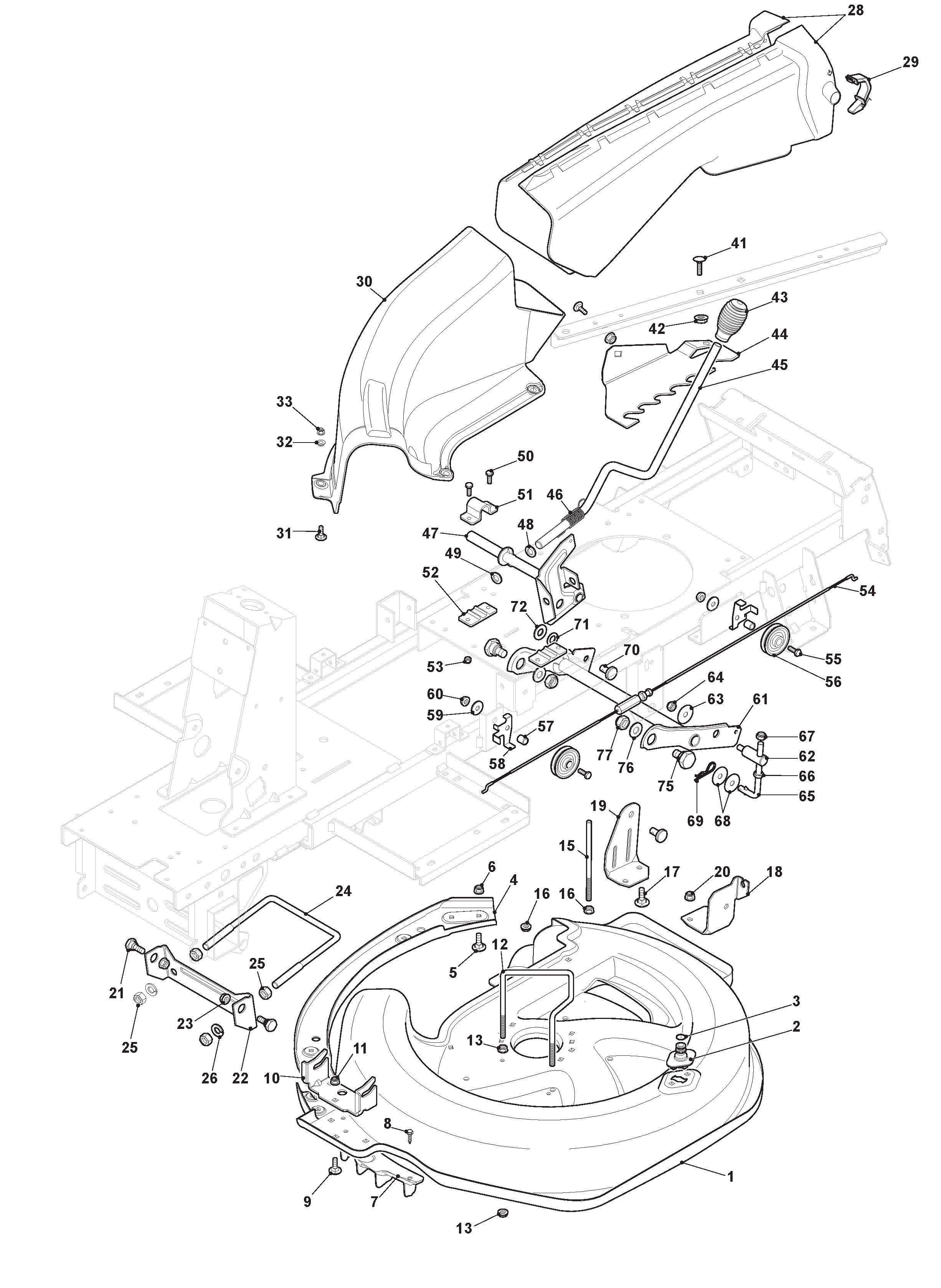 Mountfield 827H 2T0065483/M13 Cutter Deck Spares