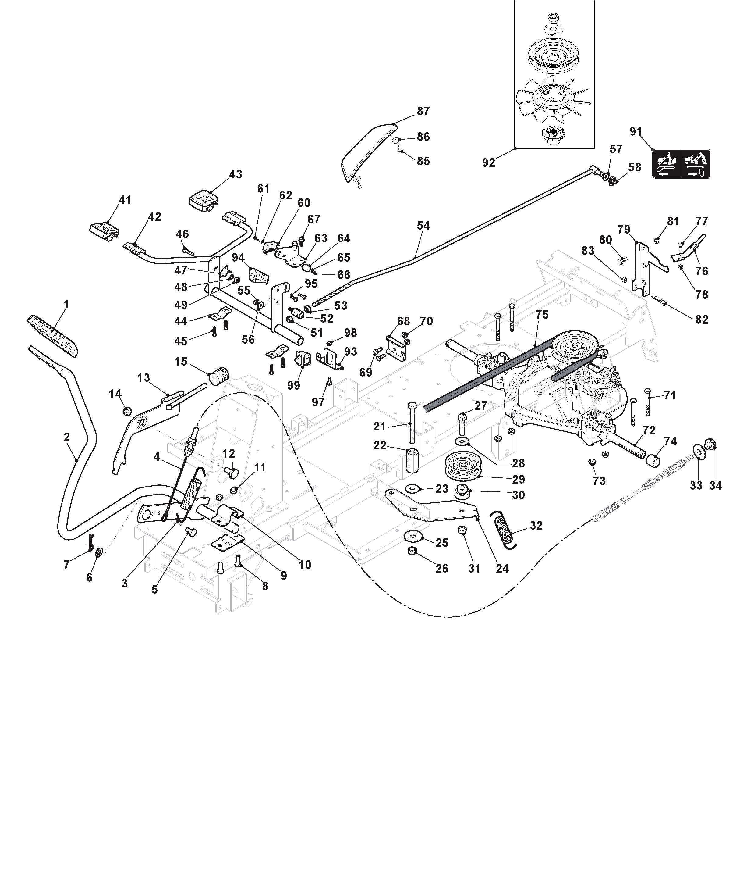 Mountfield 827H 2T0065483/M13 Transmission Spares