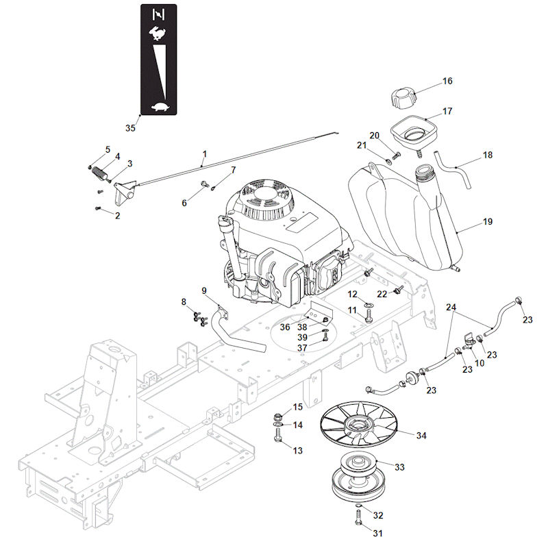 Mountfield 827M 2T0045483/M13 Engine (GGP) Spares