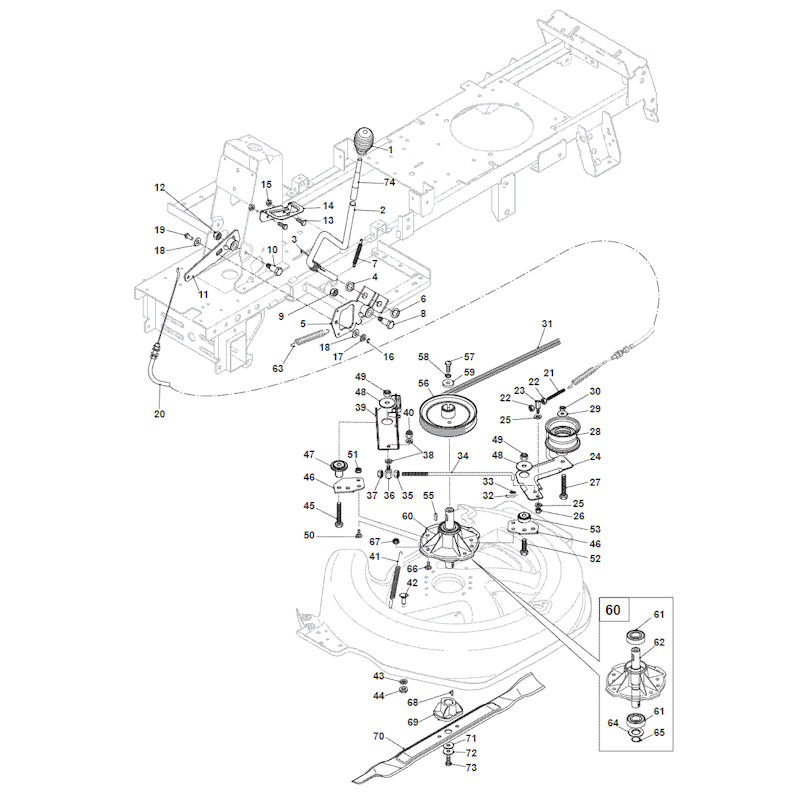 Mountfield 827M 2T0045483/M13 Deck Engage Spares