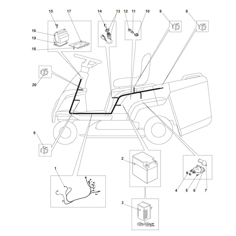 Mountfield 827M 2T0045483/M13 Electrical Spares