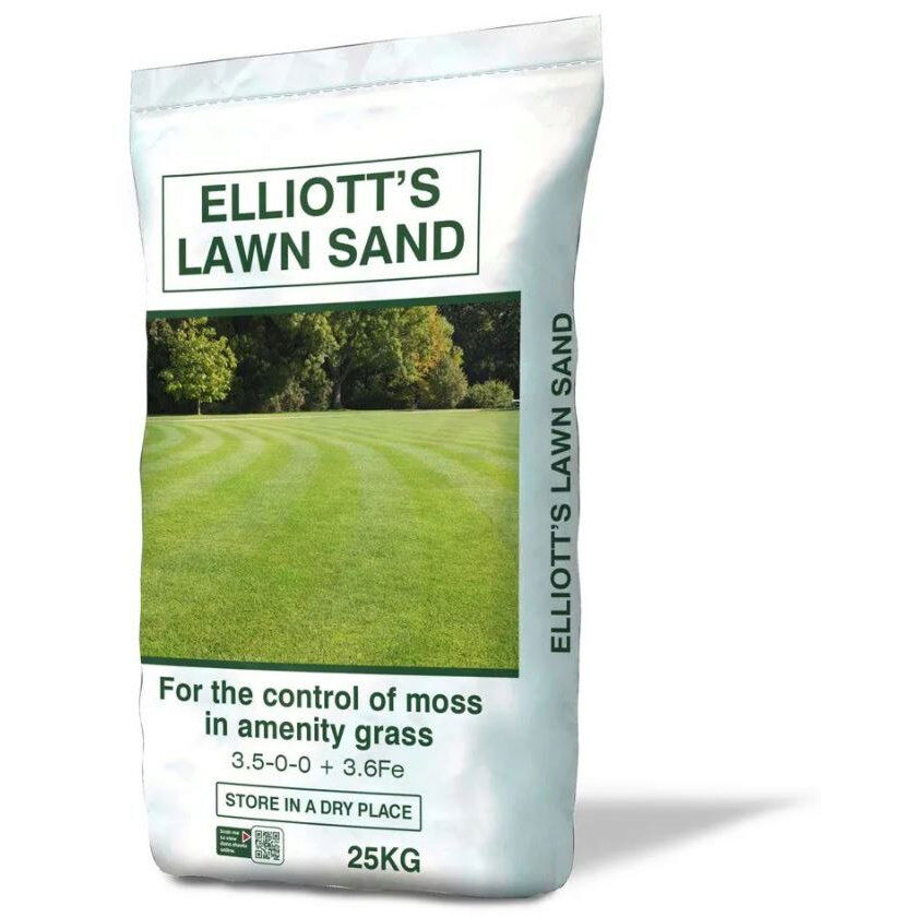 Elliots Lawn Sand 3.5N + 3.6Fe Granular Fertiliser  25kg