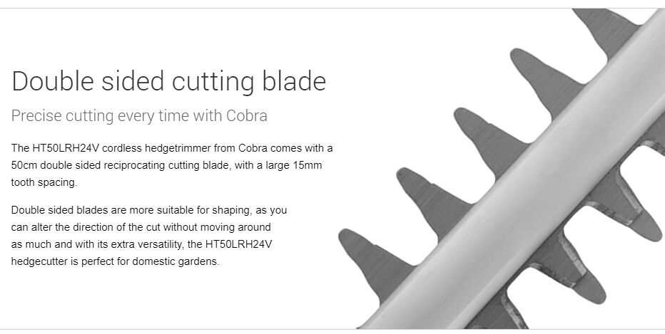 Cobra Cordless Long Reach Hedge Trimmer 24v 2-in-1 HT50LRH24V from Mower Magic