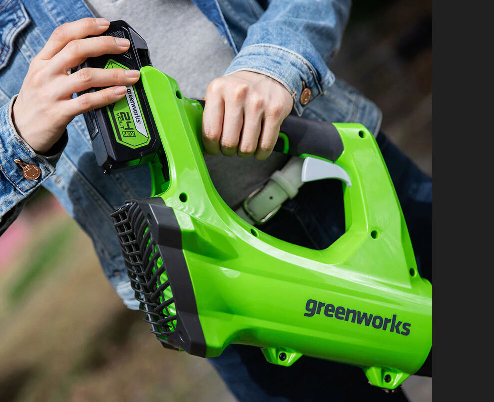 Greenworks G24ABII Cordless Axial Leaf Blower 24v 145 km/h (Tool Only) 