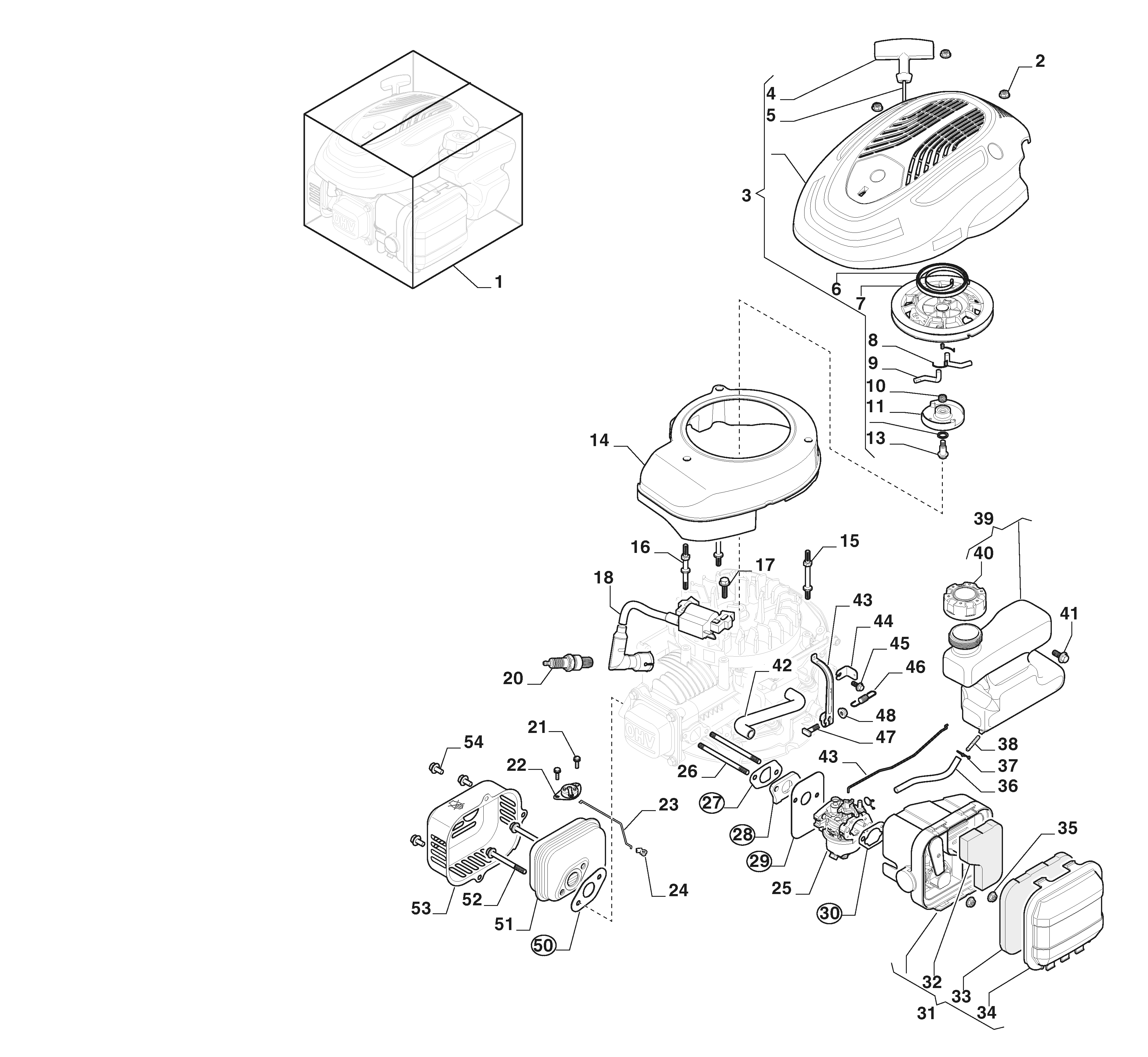 Classic 16S - Engine - Carburettor, Tank Classic 16S - Engine - Carburettor, Tank