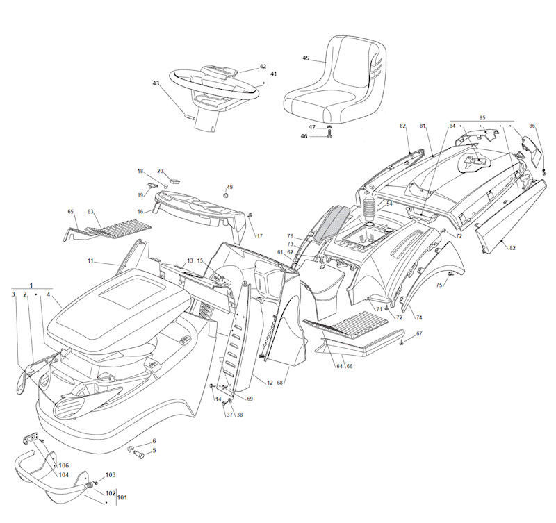 GT40H TWIN Bodywork