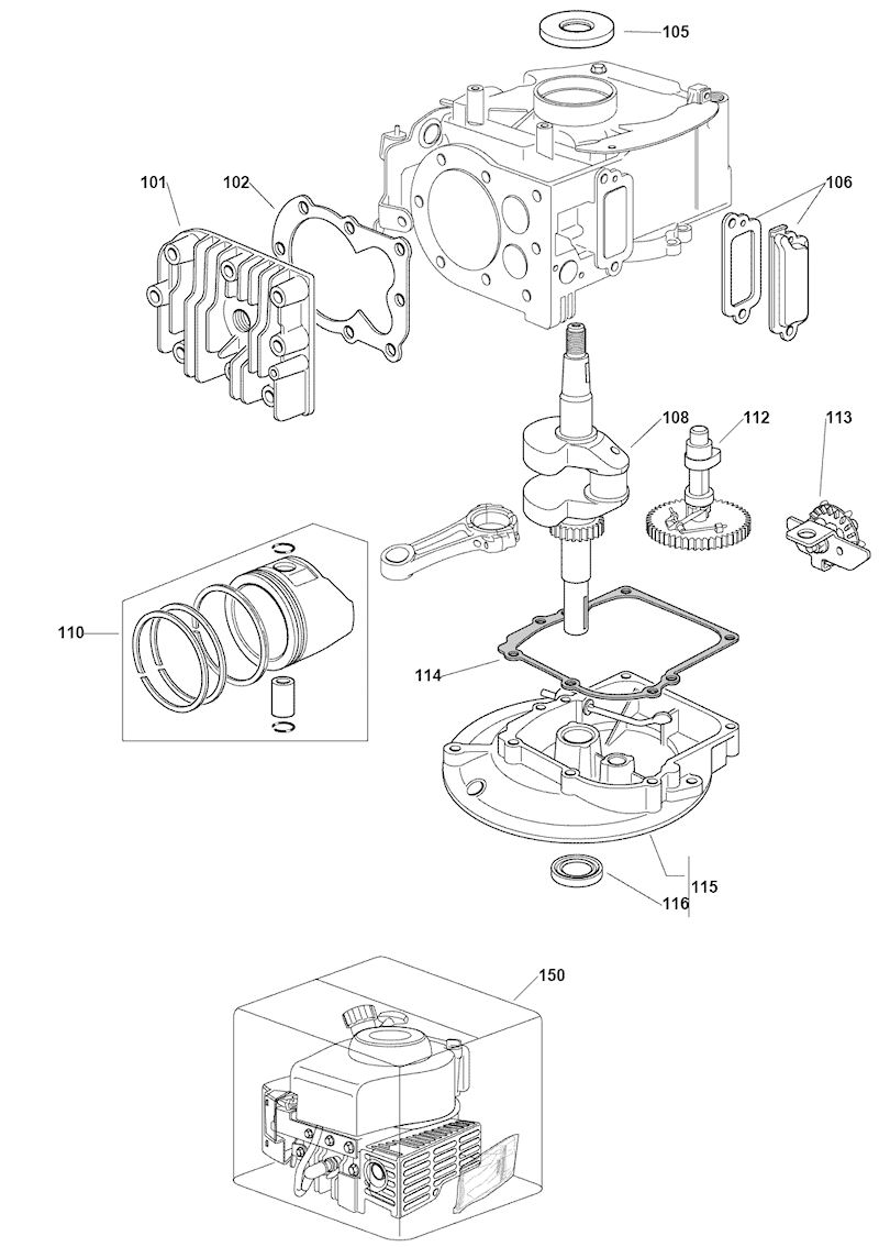 HP184 ENGINE V35 B