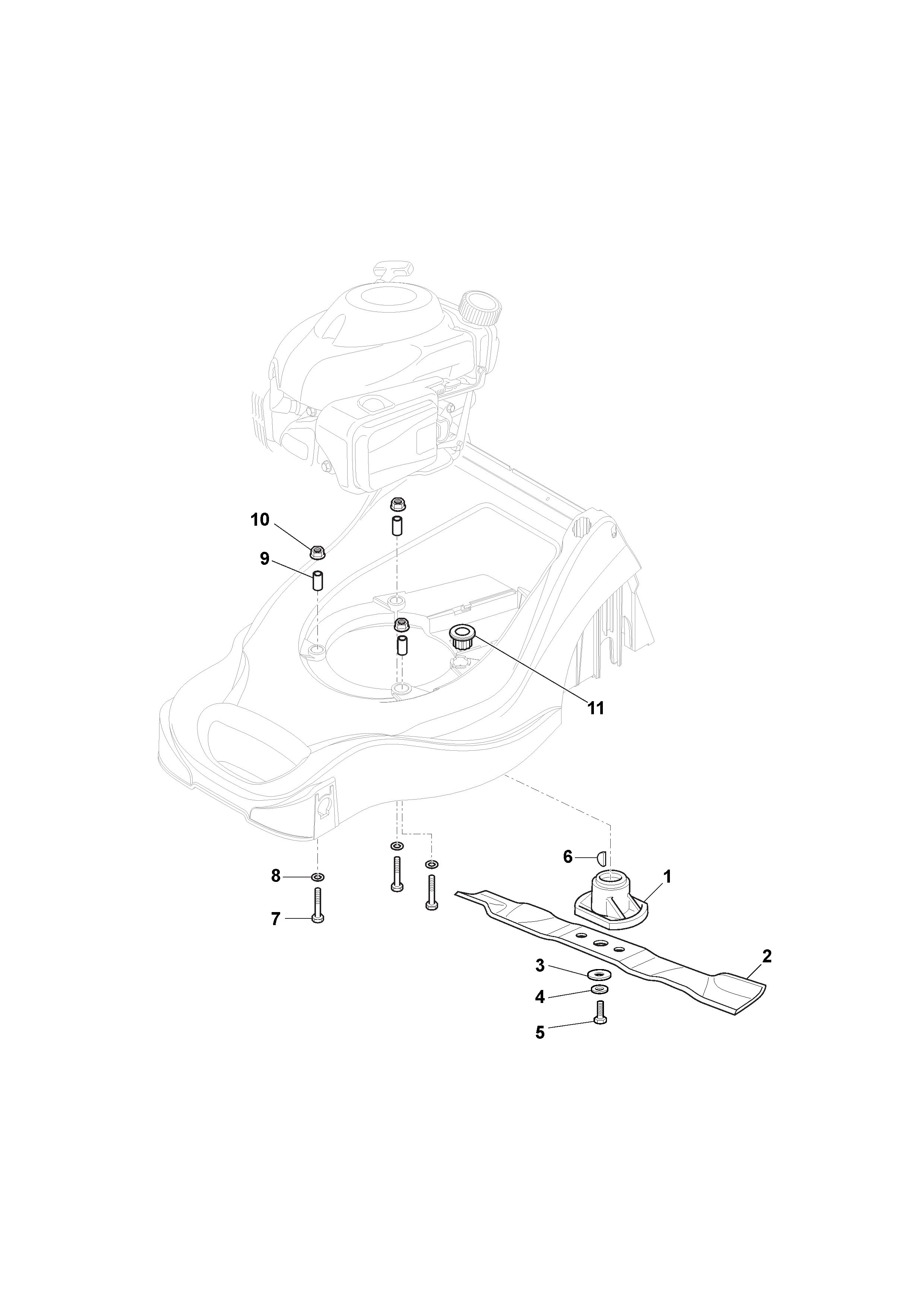 Blade - Mountfield HP414 RS100 OHV (2011) 297411043/BQ