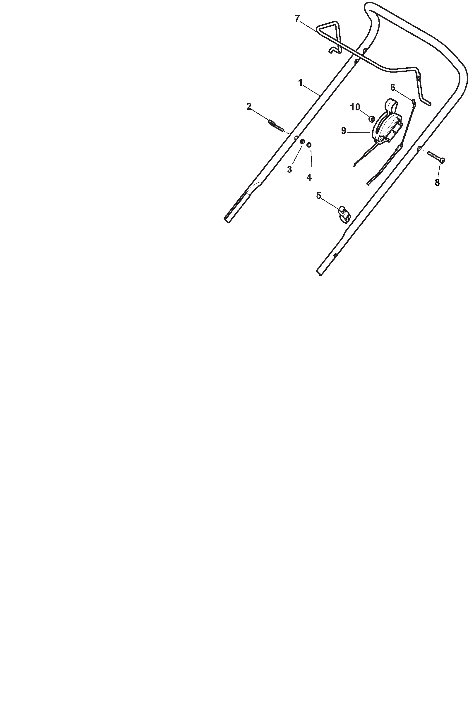 Handle Upper Part - Mountfield HP414 V35 (2011) 297411143/BQ Handle Upper Part - Mountfield HP414 V35 (2011) 297411143/BQ