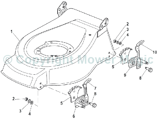 Deck and Height Adjusting - Mountfield HP425 (2011) 294434038/M10