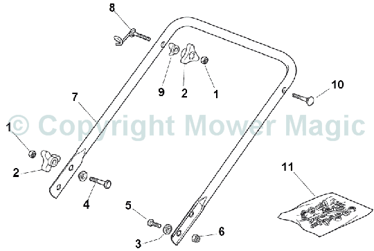 Handle Lower Part - Mountfield HP425 (2011) 294434038/M10