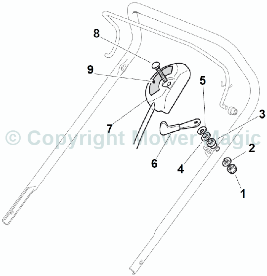 Controls - Mountfield HP465R (2011) 294486038/UM8 Controls - Mountfield HP465R (2011) 294486038/UM8