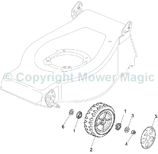 Wheel and Hub Cap - Mountfield HP465R (2011) 294486038/UM8 Wheel and Hub Cap - Mountfield HP465R (2011) 294486038/UM8