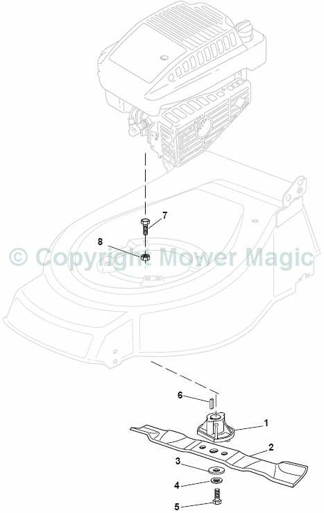 Blade - Mountfield HP465R (2011) 294486038/UM8 Blade - Mountfield HP465R (2011) 294486038/UM8
