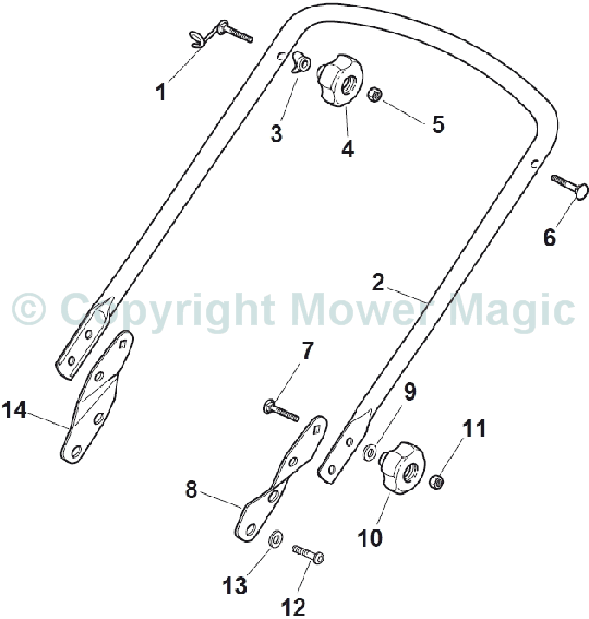Mountfield HP474, Handle Lower Part Mountfield HP474, Handle Lower Part