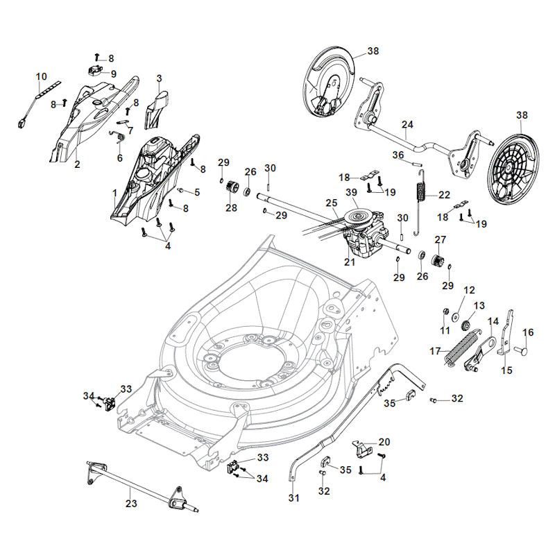 Mountfield HW531PD 294556843/M16 Height Adjusting Spares