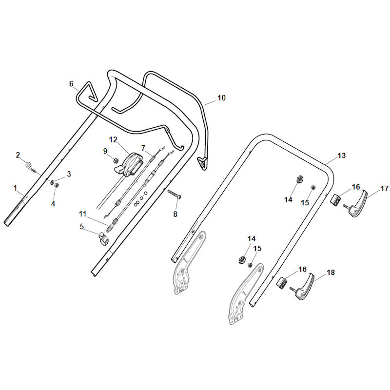 Mountfield HW531PD 294556843/M16 Handle Spares