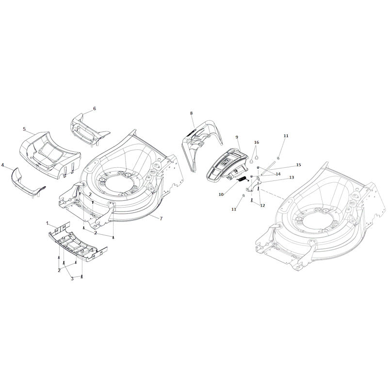 Mountfield HW531PD 294556843/M16 Covers/Discharge Spares