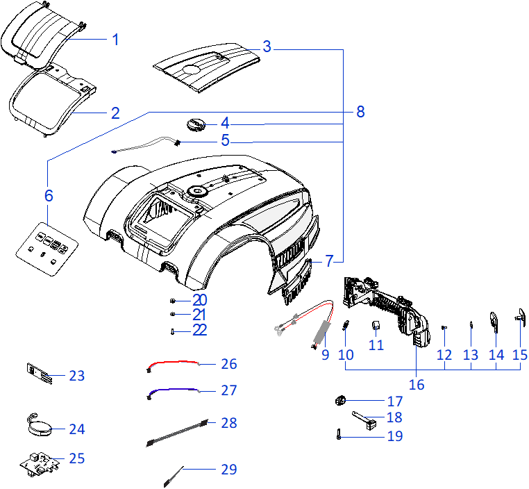 Ambrogio L35 - Cover & Bumper Ambrogio L35 - Cover & Bumper