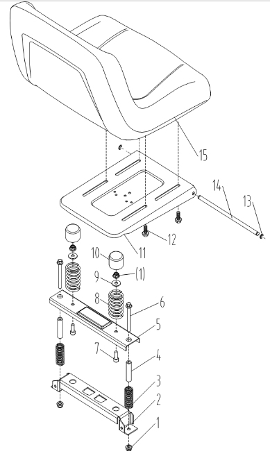 Seat Assy - Cobra LT86MRL Lawn Tractor (April 2023) Seat Assy - Cobra LT86MRL Lawn Tractor (April 2023)
