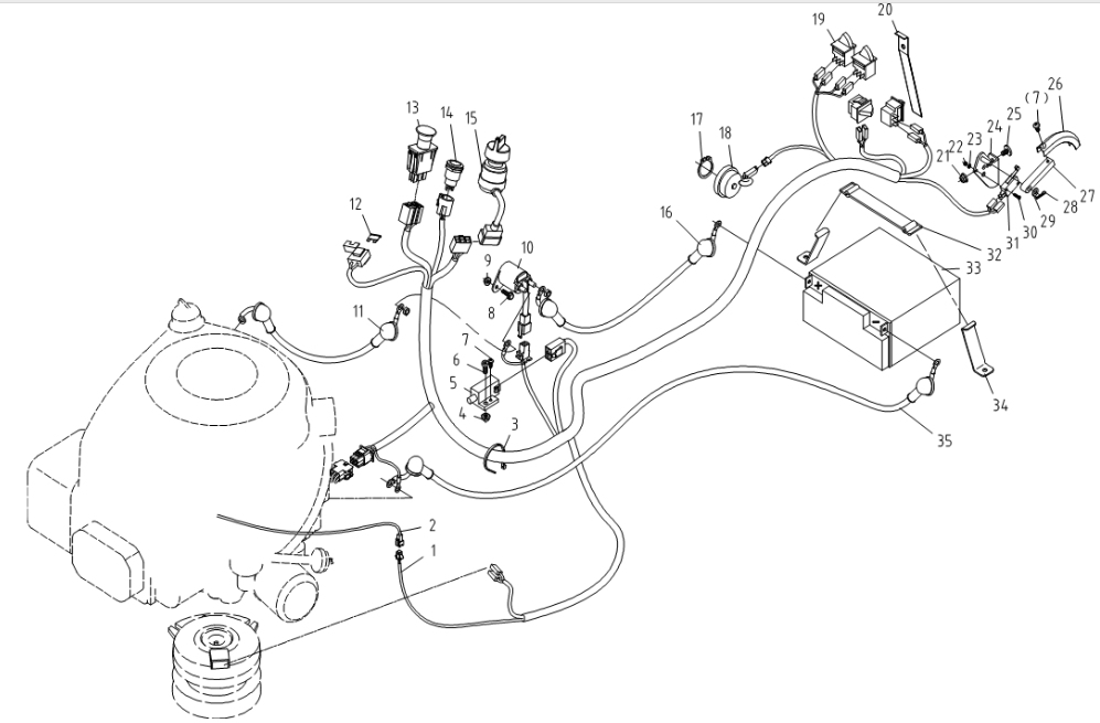 Electric Harness Assy - Cobra LT86MRL Lawn Tractor (April 2023) Electric Harness Assy - Cobra LT86MRL Lawn Tractor (April 2023)