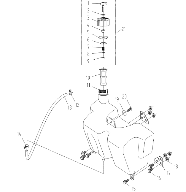 Fuel Tank Assy - Cobra LT86MRL Lawn Tractor (April 2023) Fuel Tank Assy - Cobra LT86MRL Lawn Tractor (April 2023)