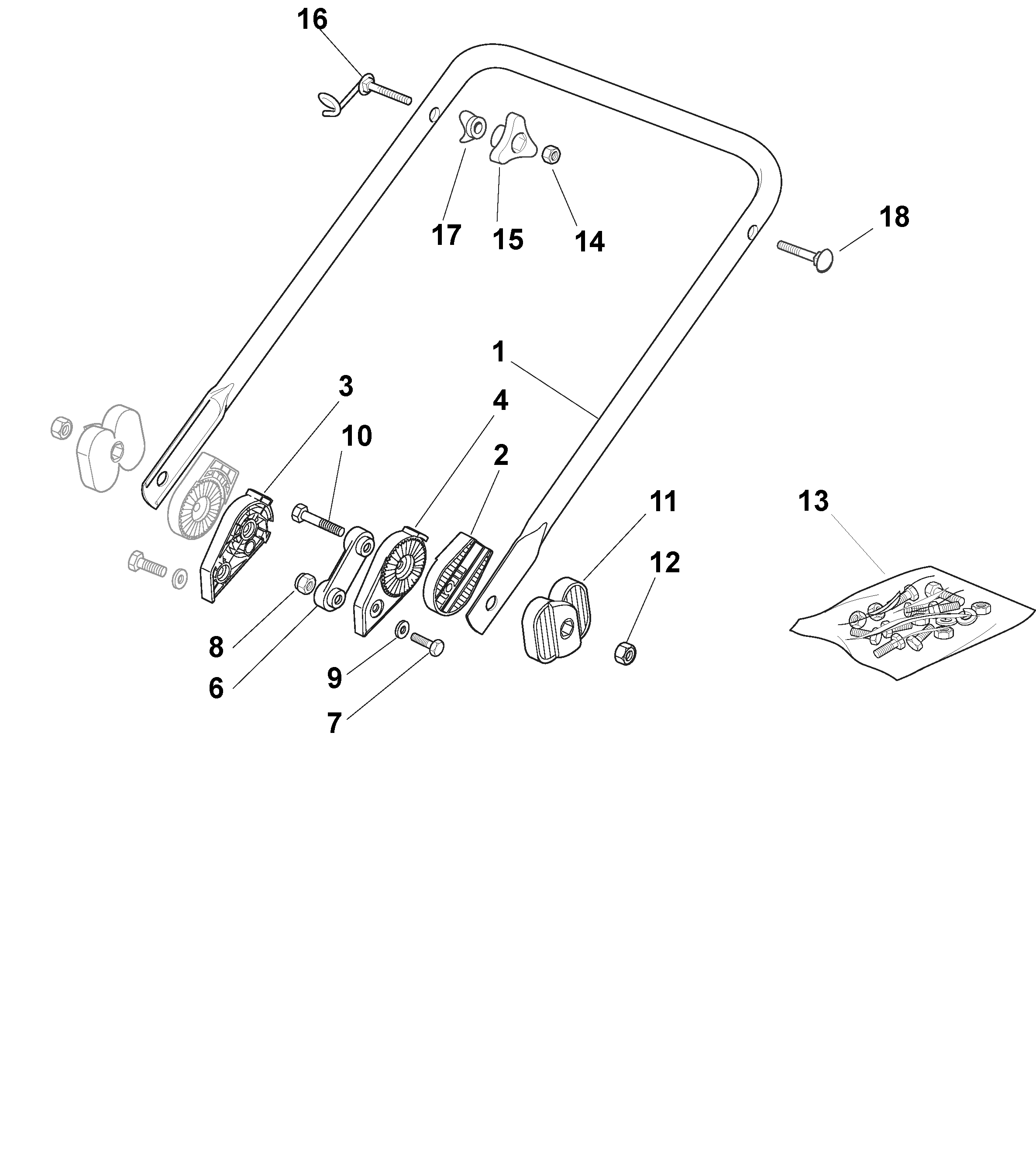 Handle Lower Part - Mountfield M462HP (2007 - 2011) 294484033/CAL