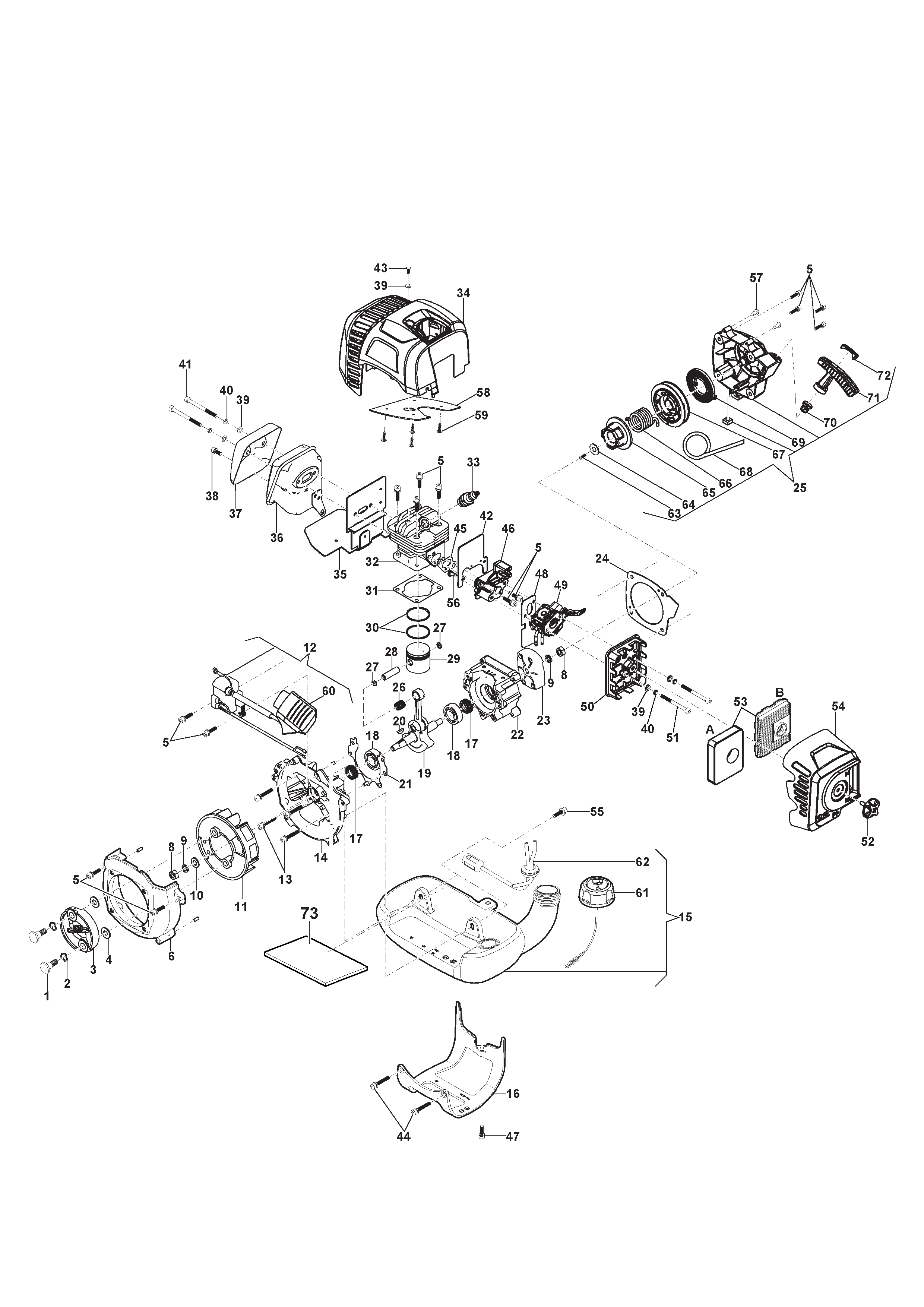 Mountfield MB33D 287221003/M16 Spares (Engine)