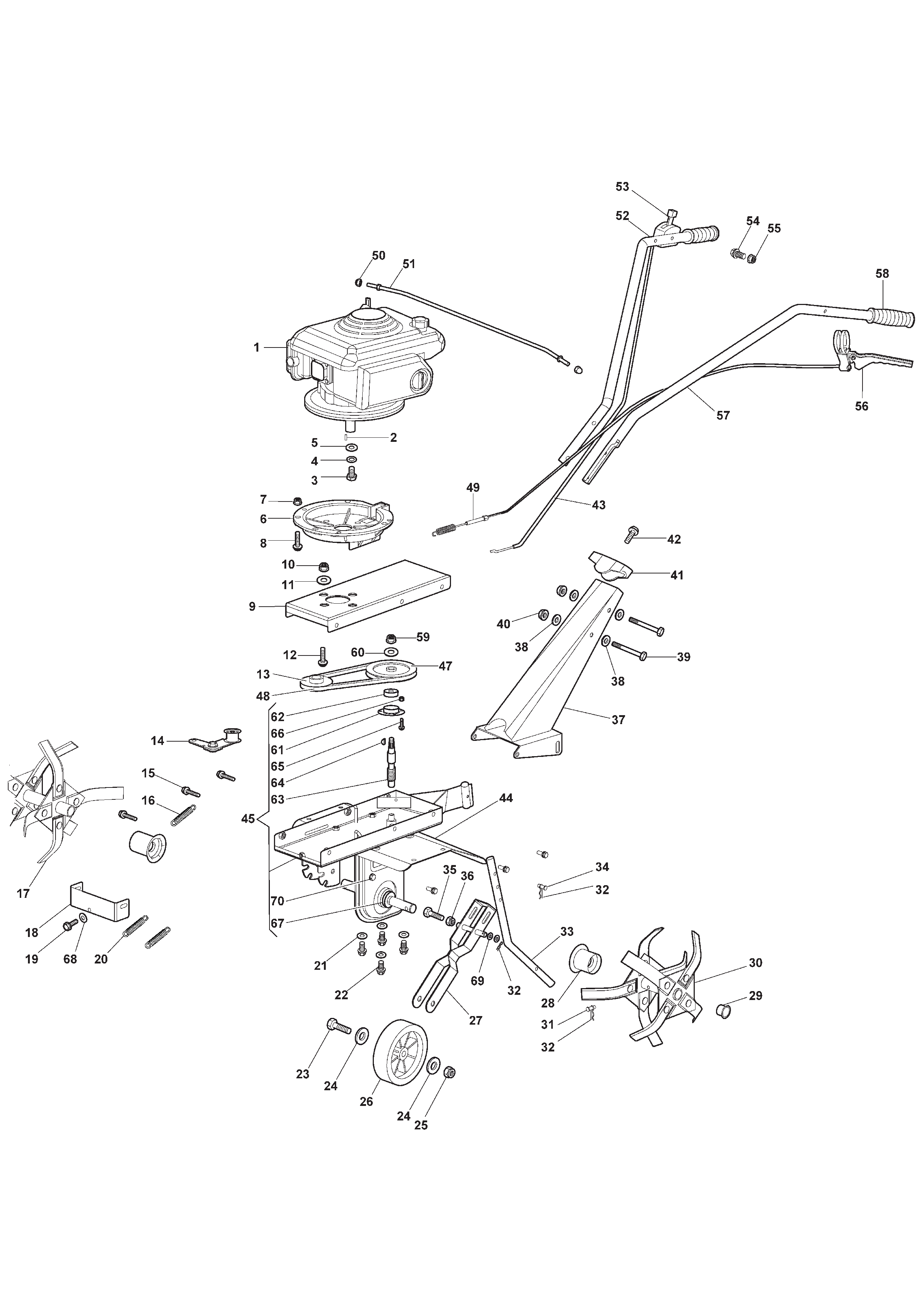 Mountfield Compact 36 211360043/M13 Cultivator Spares