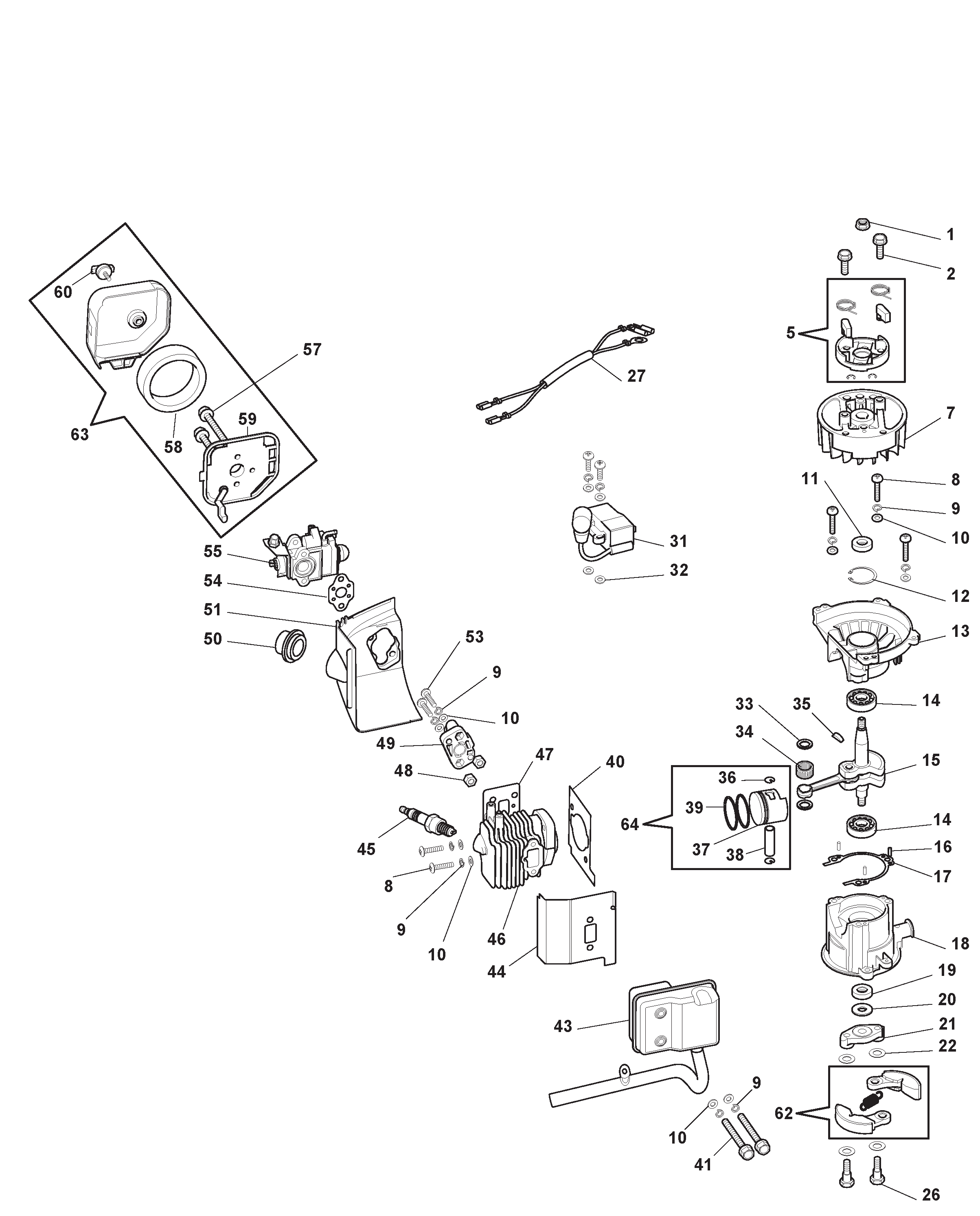 Mountfield MHJ2424 252900003/M10 Engine Spares