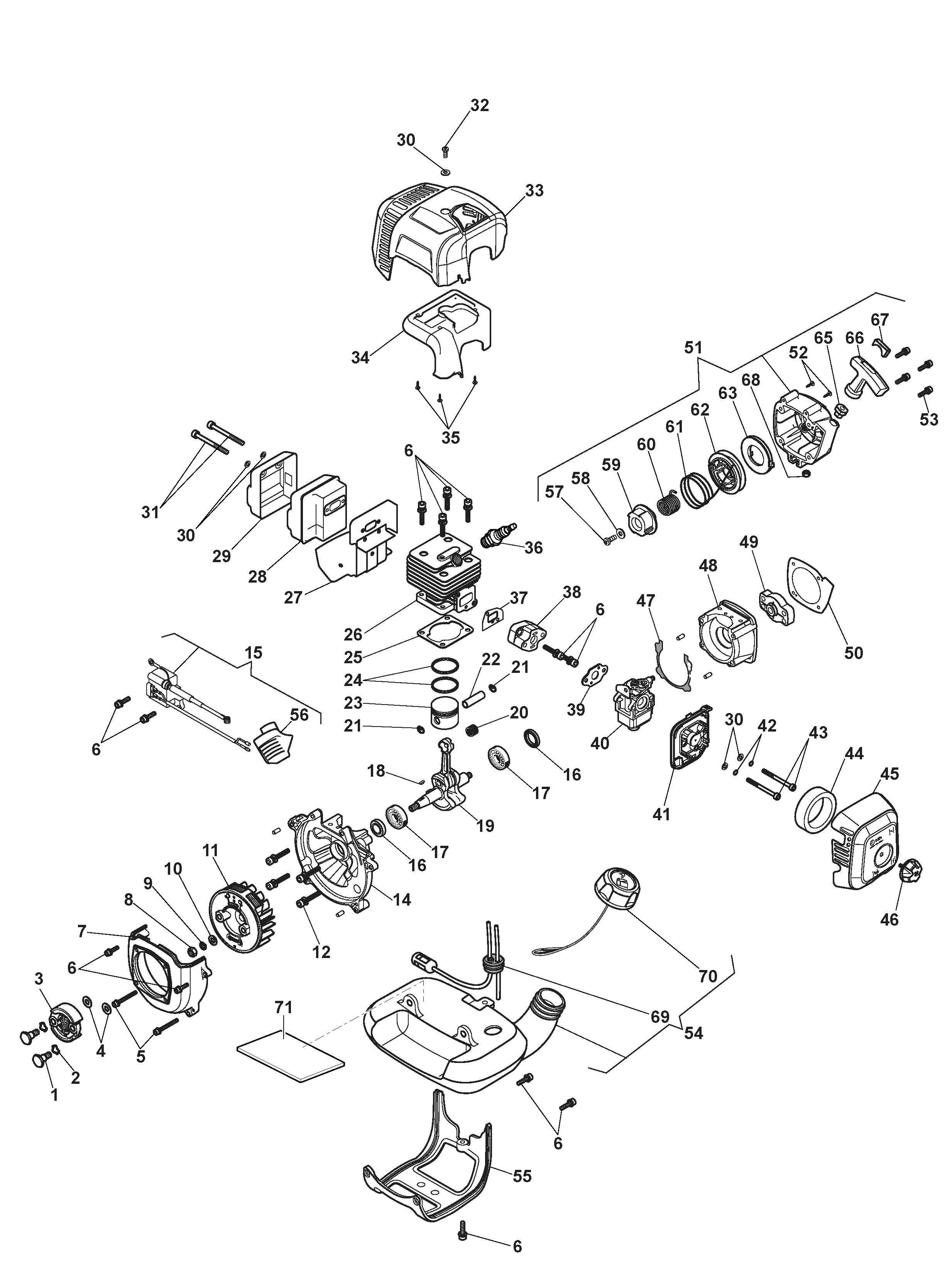 Mountfield MM2603 287120123/M16<br /> Engine Spares